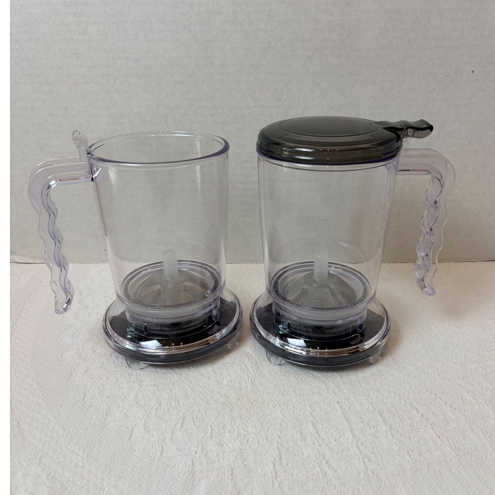 Lot of 2 Vintage Adagio ingenuiTEA 16oz Bottom-Dispensing Loose Leaf Tea Makers